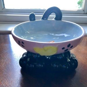 Self Hand painted cat food dish
